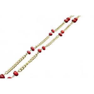 NEW STANDAWT women's coral sunglasses chain in red